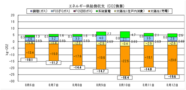 図6 夏季におけるCO<sub>2</sub>の収支